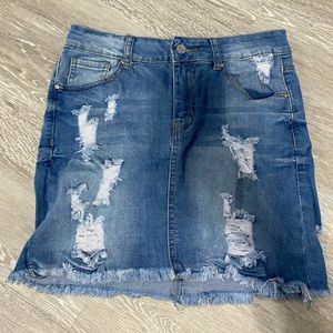 Wax Jean skirt